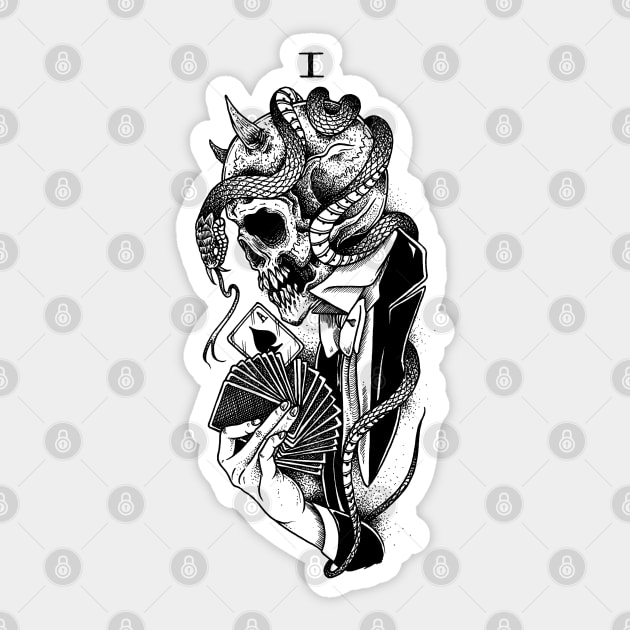 Magician Tarot Sticker by btcillustration